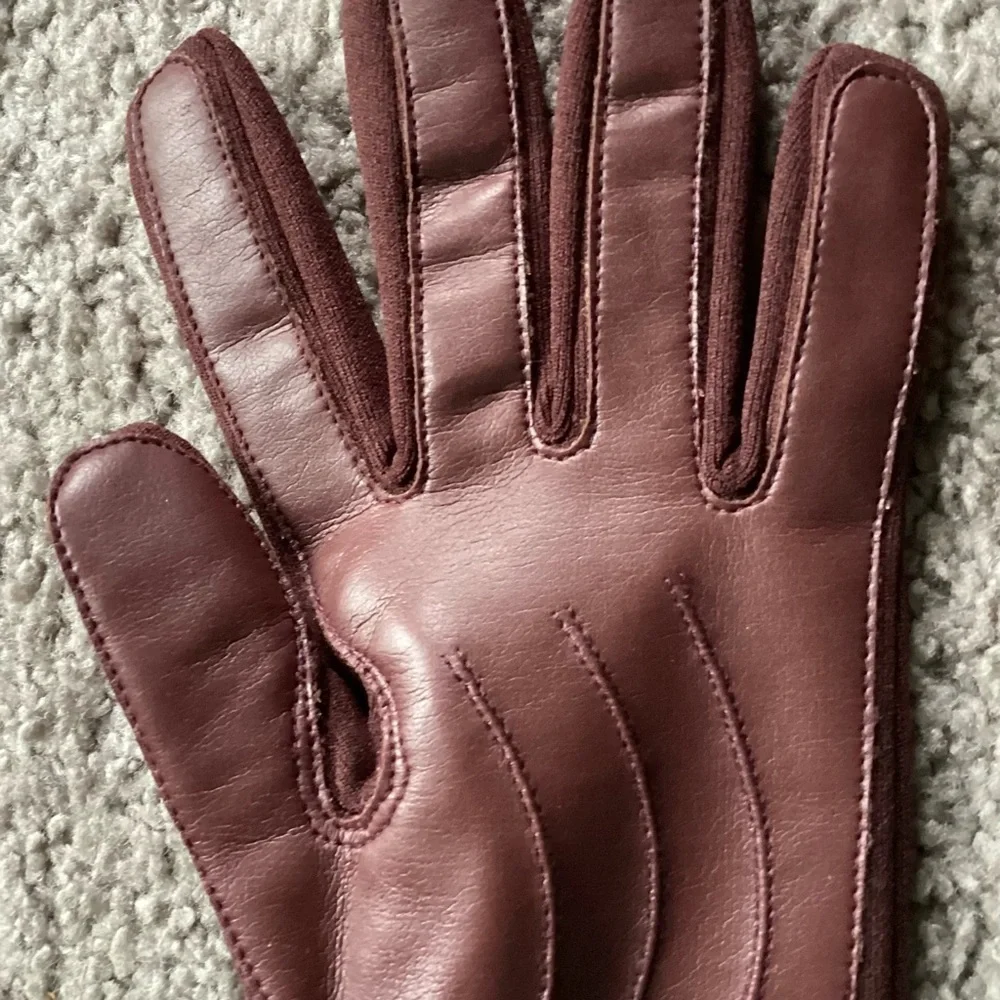 Vintage NOS Womens/Ladies OSFA Driving Gloves Burgundy w Thermal Insulation New! - Picture 6 of 10
